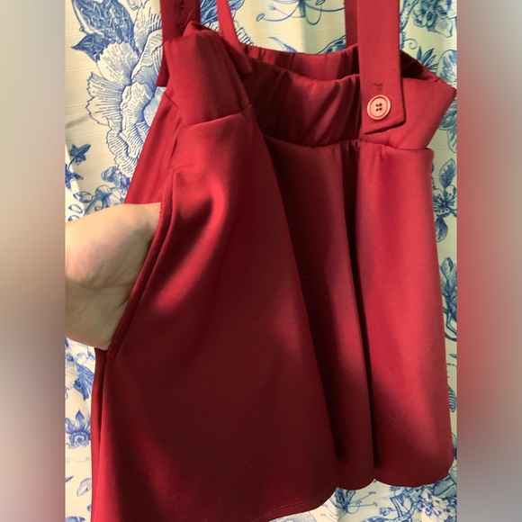 HOT TOPIC MIDNIGHT HOUR RED SUSPENDER SKATER SKIRT - Picture 6 of 6